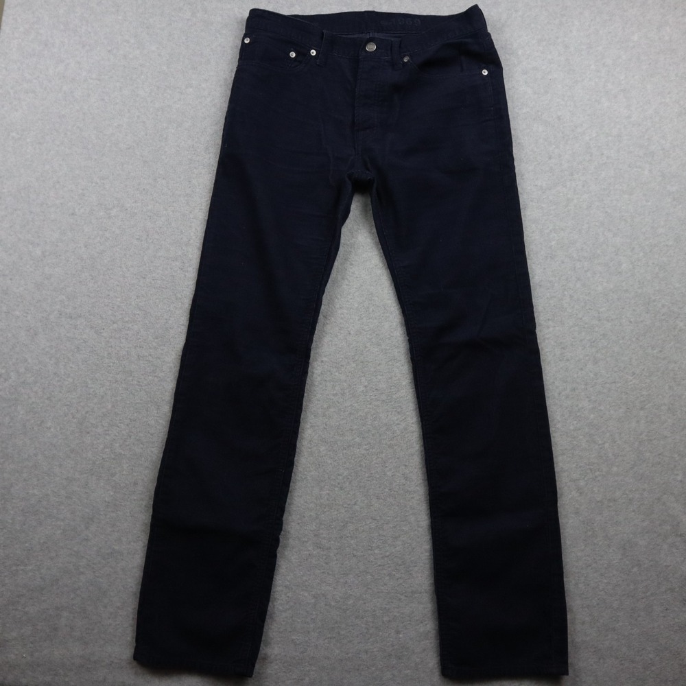 Gap 1969 Jeans Mens 31x32 Slim Straight Leg Button Fly 5-Pocket Corduroy Purple‎